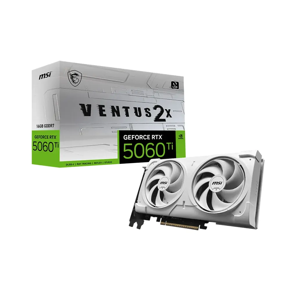 MSI GeForce RTX 5060 Ti Ventus 2X White Plus, 16GB GDDR7 Видео карта