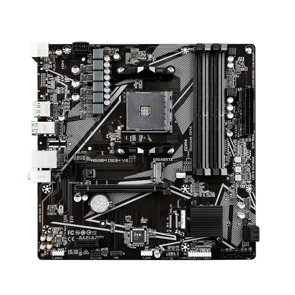 Gigabyte A520M DS3H V2, AM4, DDR4 Дънна платка