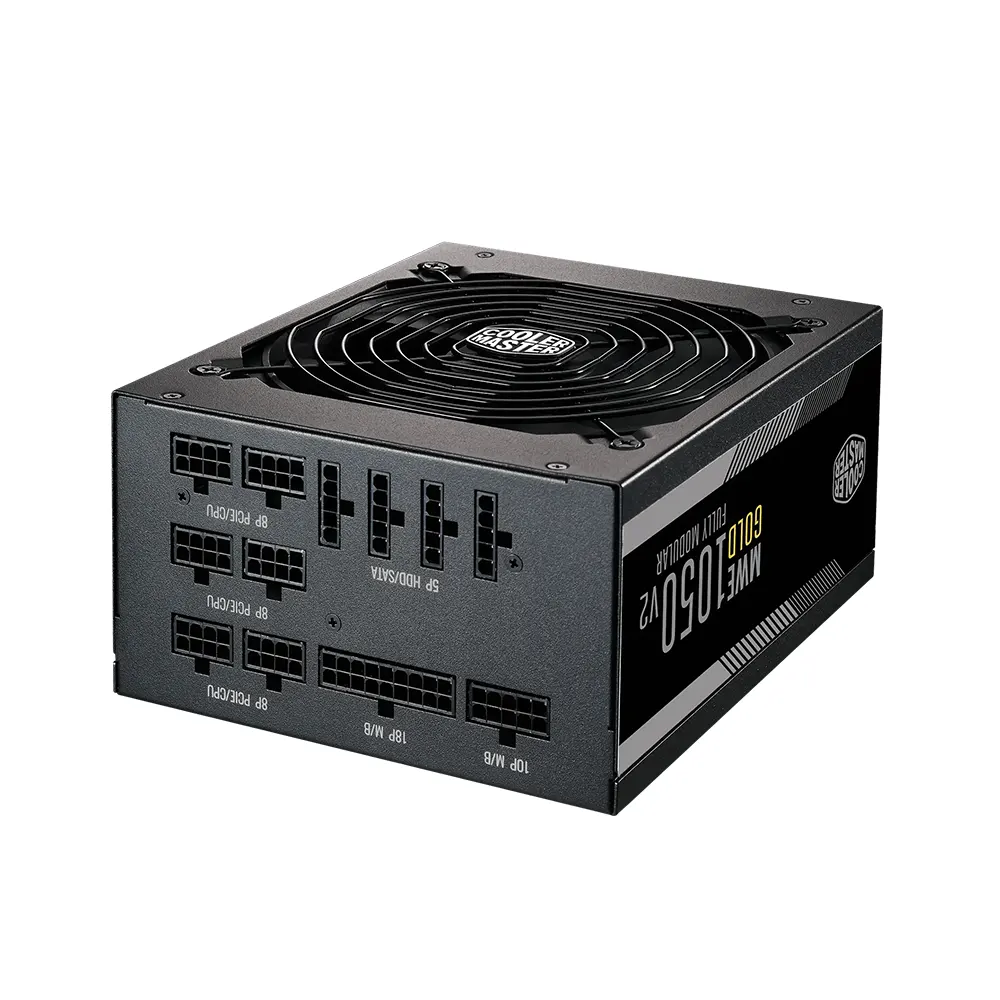Cooler Master MWE Gold 1050 V2 Black, 80 Plus Gold, Модулно, PCIe Gen 5.1, ATX 3.1 Захранване за компютър
