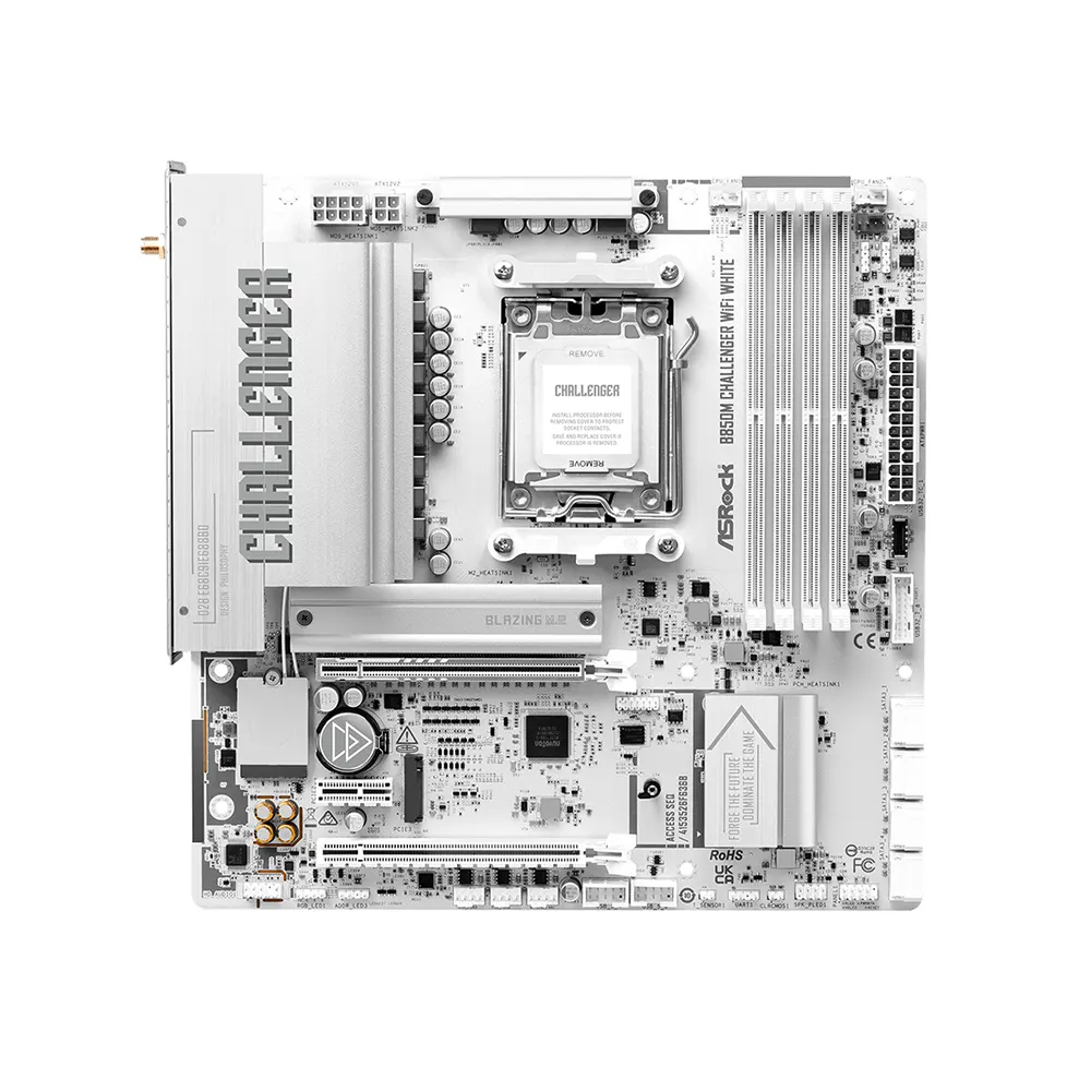 ASRock B860 Challenger WiFi White, LGA1851, DDR5, Wi-Fi 7 Дънна платка