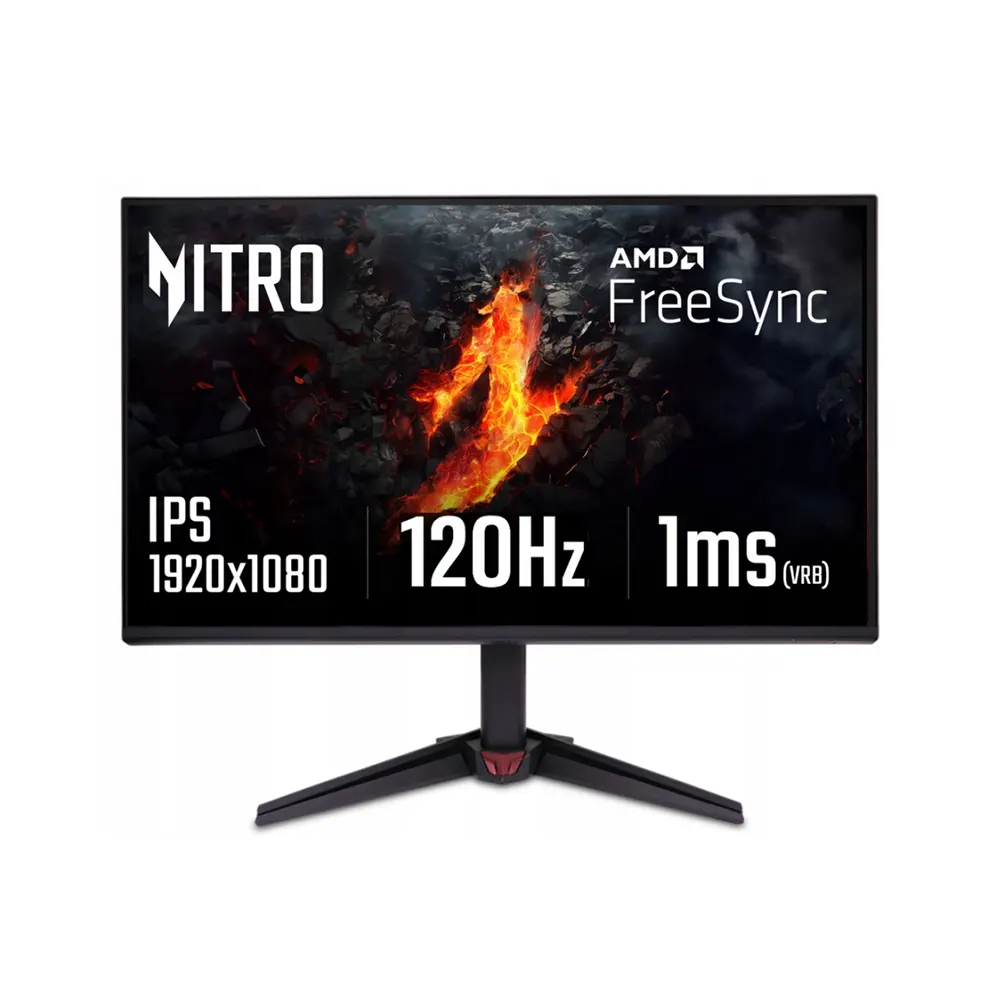 Acer Nitro VG240YGbip 23.8'' IPS, 120Hz, 1ms, Full HD (1920 x 1080), Adaptive Sync Геймърски монитор