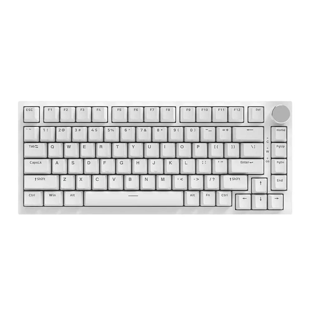 Ajazz AK820 75% White RGB Механична геймърска клавиатура с Ajazz Blue Clicky суичове