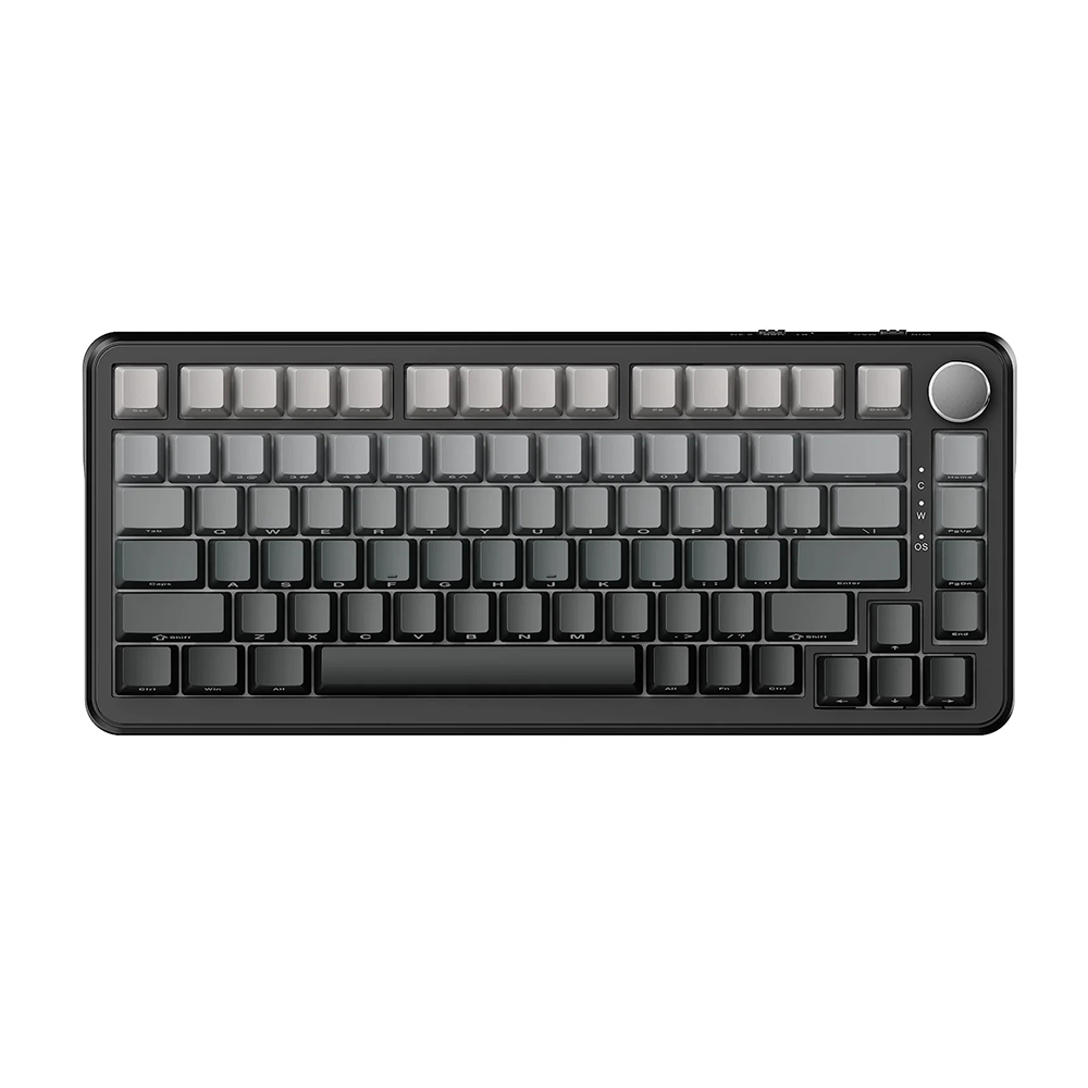 Ajazz AK820 MAX Gradient Gray 75% Безжична геймърска механична клавиатура с Ajazz White Birch суичове