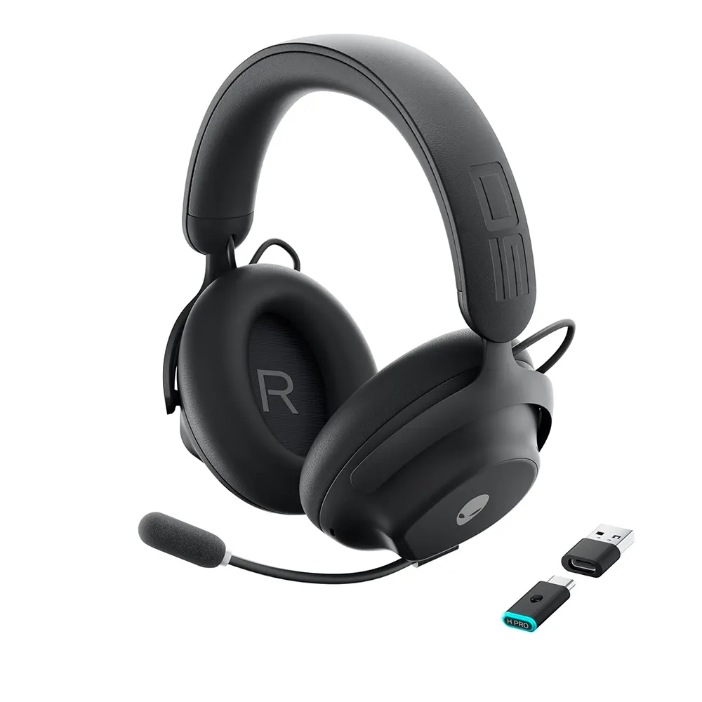 Alienware Pro Wireless Dark Side of the Moon Геймърски безжични слушалки