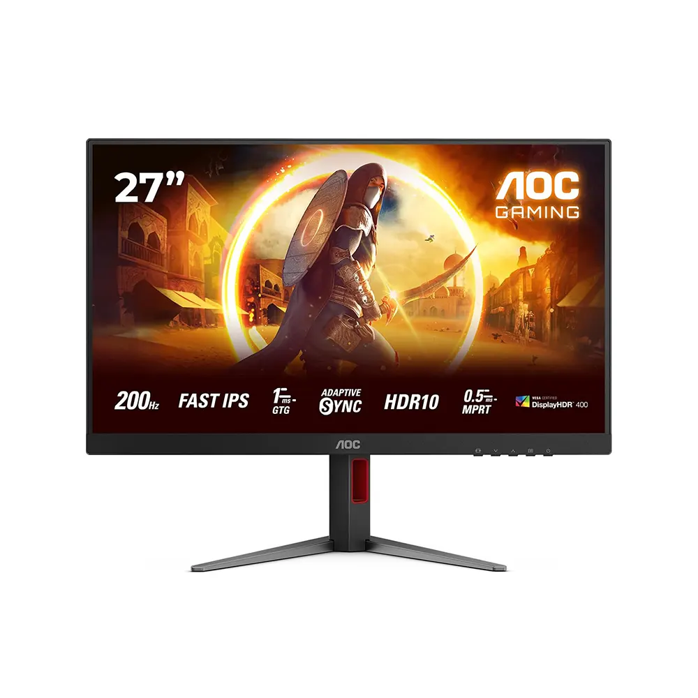 AOC 27G4HA 27" IPS, 200Hz, 0.5ms, FHD (1920 x 1080), Adaptive Sync, HDR10 Геймърски монитор