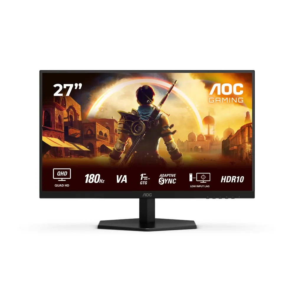 AOC Q27G42XNE 27" VA, 180Hz, 1ms, QHD (2560 x 1440), Adaptive Sync, HDR 10 Геймърски монитор