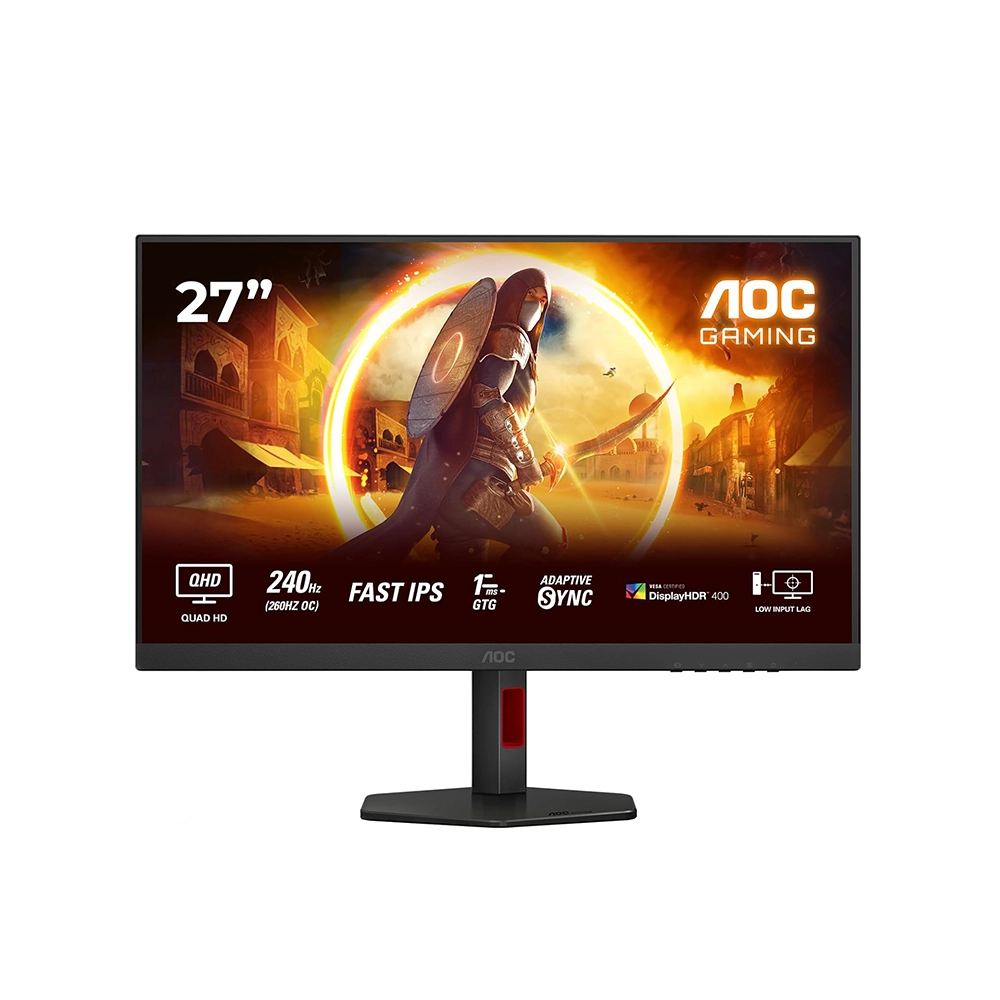 AOC Q27G4ZR 27" IPS, 240Hz, 0.3ms, QHD (2560 x 1440), VESA DisplayHDR 400, Adaptive Sync Геймърски монитор