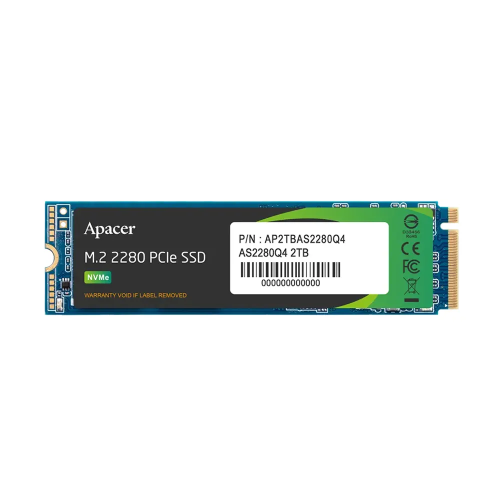 Apacer AS2280Q4 Heatsink 2TB M.2 PCIe 4.0 NVMe SSD Диск