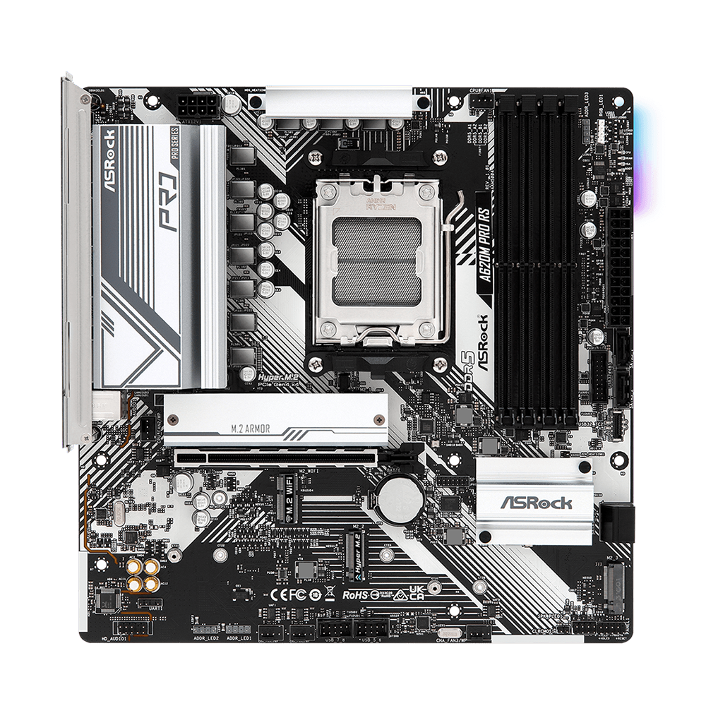 ASRock A620M Pro RS, AM5, DDR5 Дънна платка