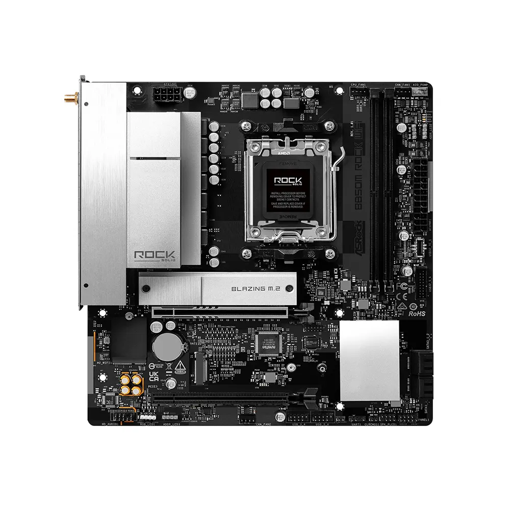 ASRock B850M Rock WiFi, AM5, DDR5, Wi-Fi 6E Дънна платка