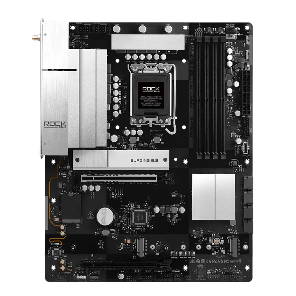 ASRock B860 Rock WiFi 7, LGA1851, DDR5, Wi-Fi 7 Дънна платка