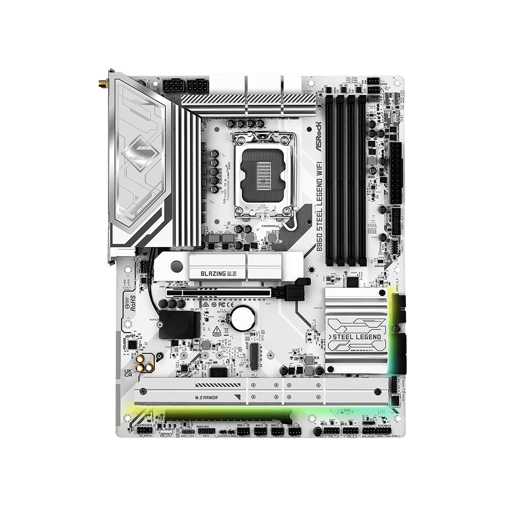 ASRock B860 Steel Legend WiFi, LGA 1851, DDR5, WiFi 6E Дънна платка