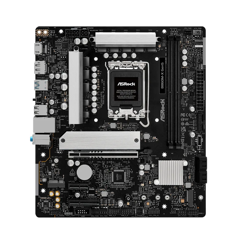 ASRock B860M-X Gen5, LGA1851, DDR5, PCIe 5.0, 2.5GbE Дънна платка