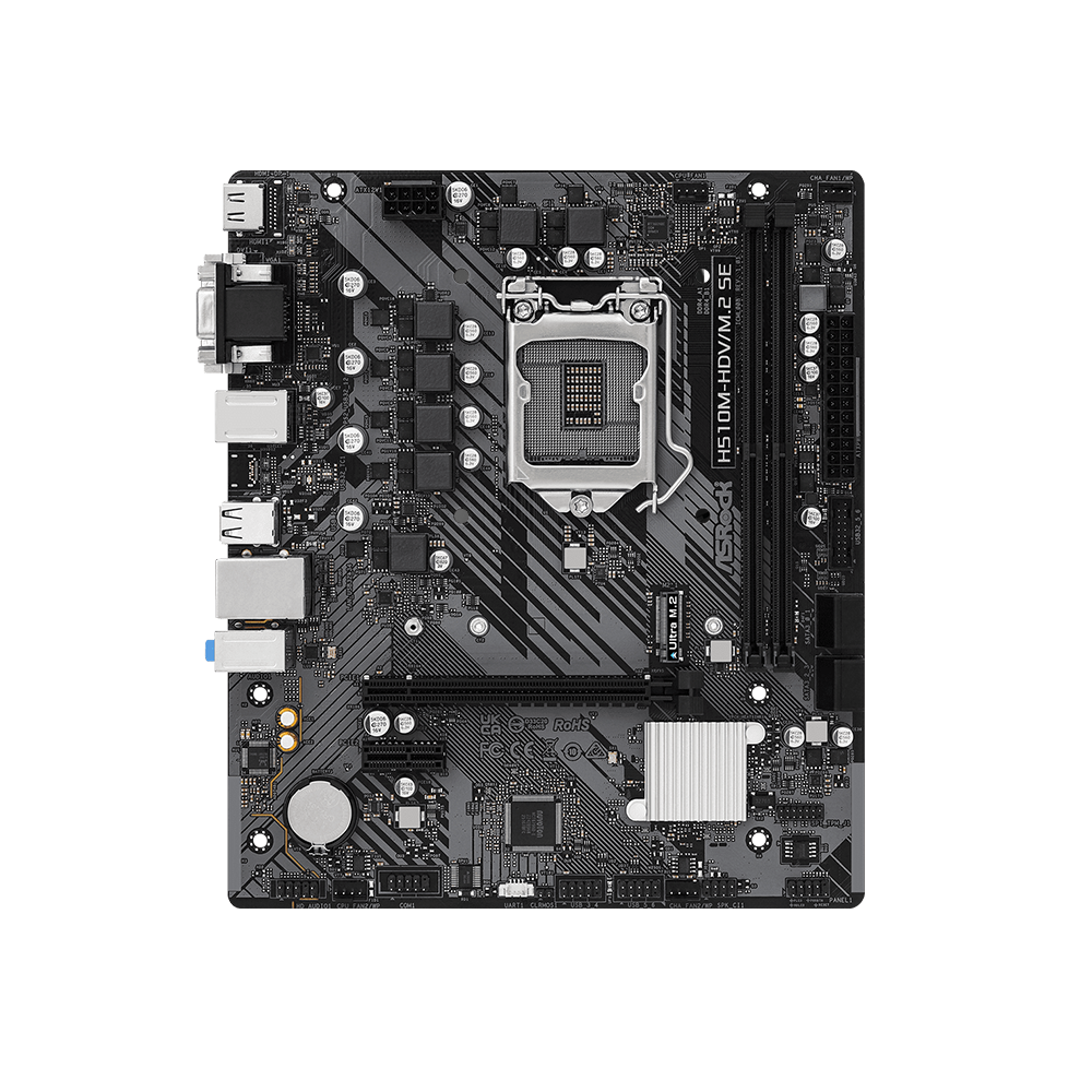 ASRock H510M-HDV/M.2 SE, LGA1200, DDR4, Micro ATX Дънна платка