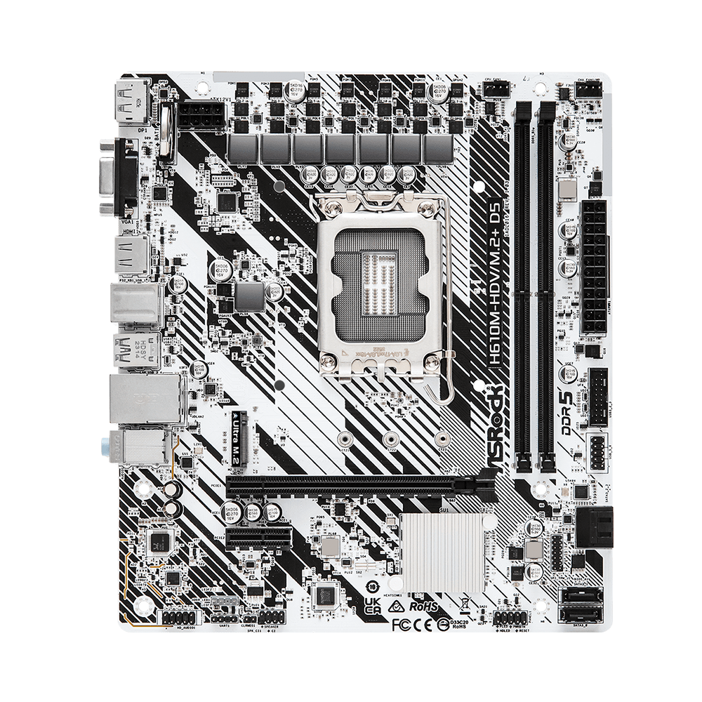 ASRock H610M-HDV/M.2+ D5, LGA1700, DDR5 Дънна платка