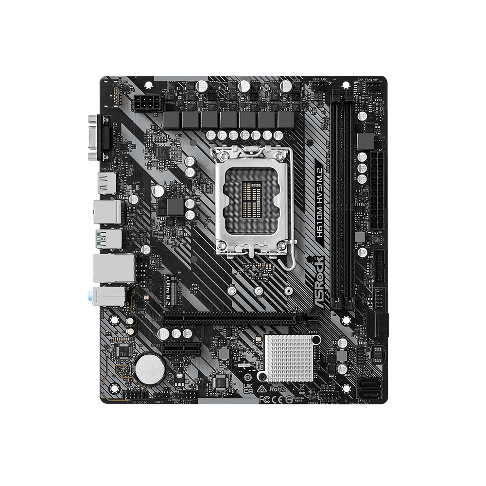 ASRock H610M-HVS/M.2 R2.0, LGA1700, DDR4 Дънна платка