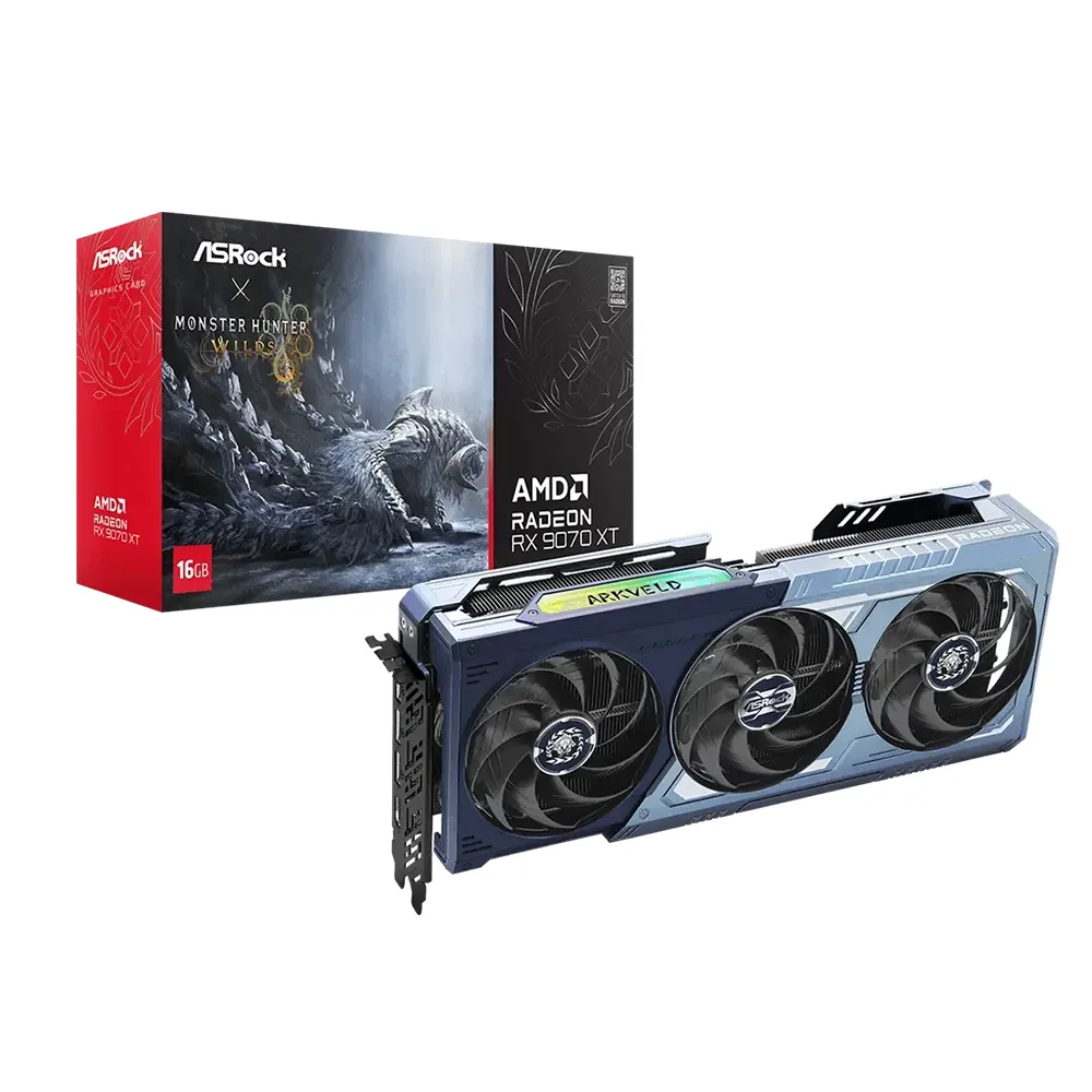 ASRock Radeon RX 9070 XT Monster Hunter Wilds Edition, 16GB GDDR6 Видео карта