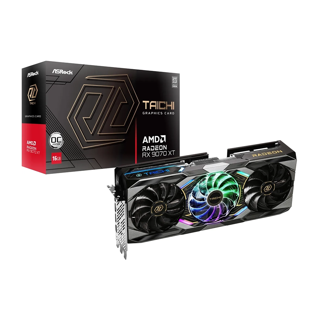 ASRock Radeon RX 9070 XT Taichi OC, 16GB GDDR6 Видео карта