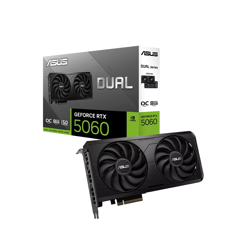 ASUS Dual GeForce RTX 5060 EVO OC Edition, 8GB GDDR7 Видео карта
