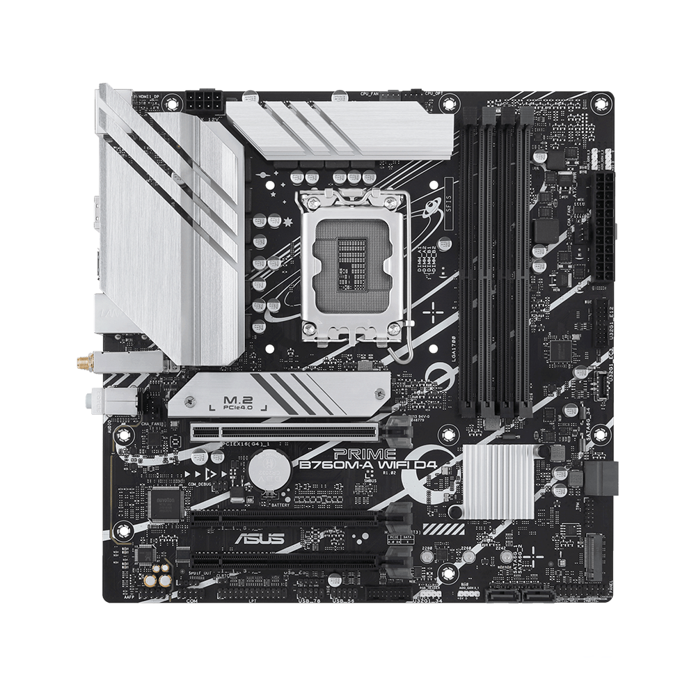 ASUS PRIME B760M-A WIFI D4, LGA 1700, DDR4, WIFI Дънна платка