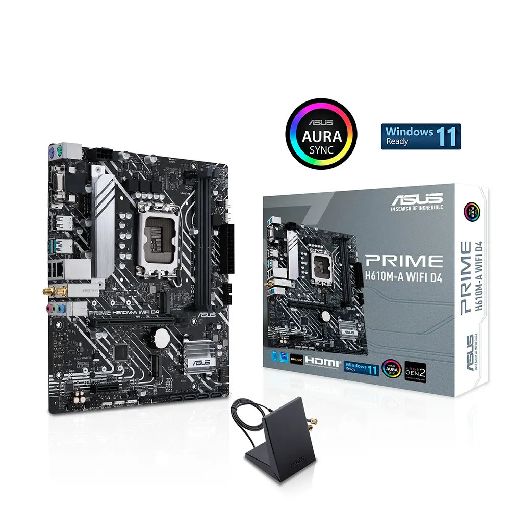 ASUS PRIME H610M-A WIFI D4, LGA1700, DDR4 Дънна платка