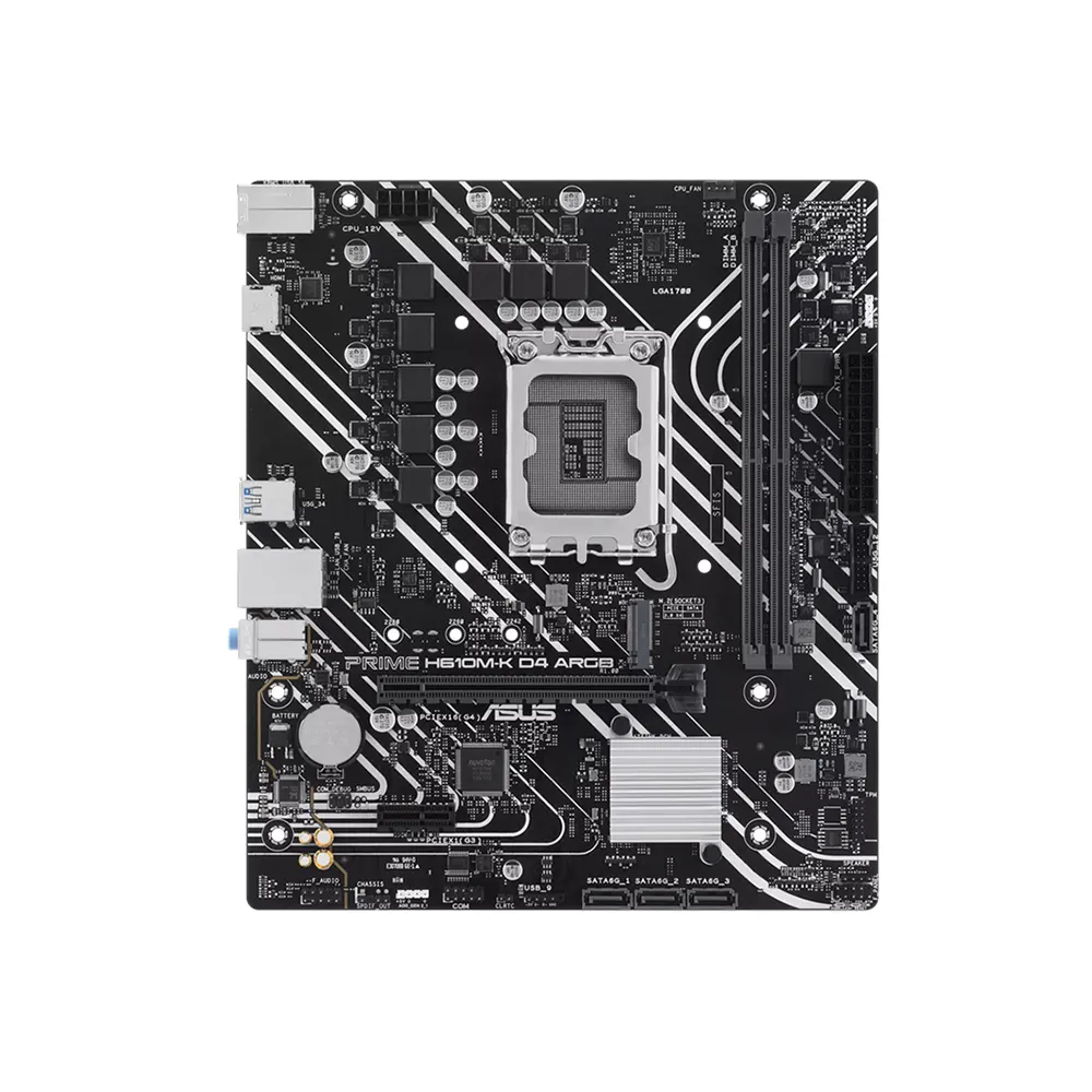 ASUS PRIME H610M-K D4 ARGB, LGA1700, DDR4, ARGB Дънна платка