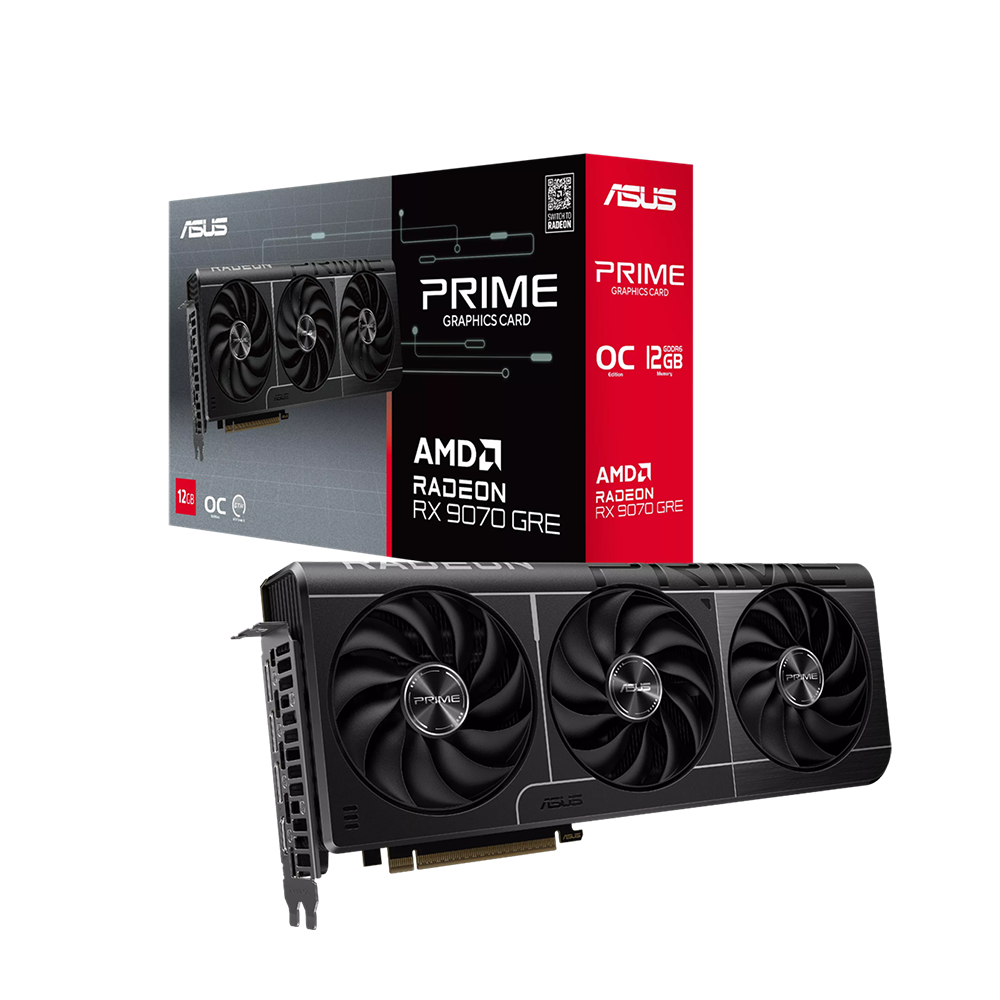 ASUS Prime Radeon RX 9070 GRE OC Edition Black/Silver 12 GB GDDR6 Видео карта