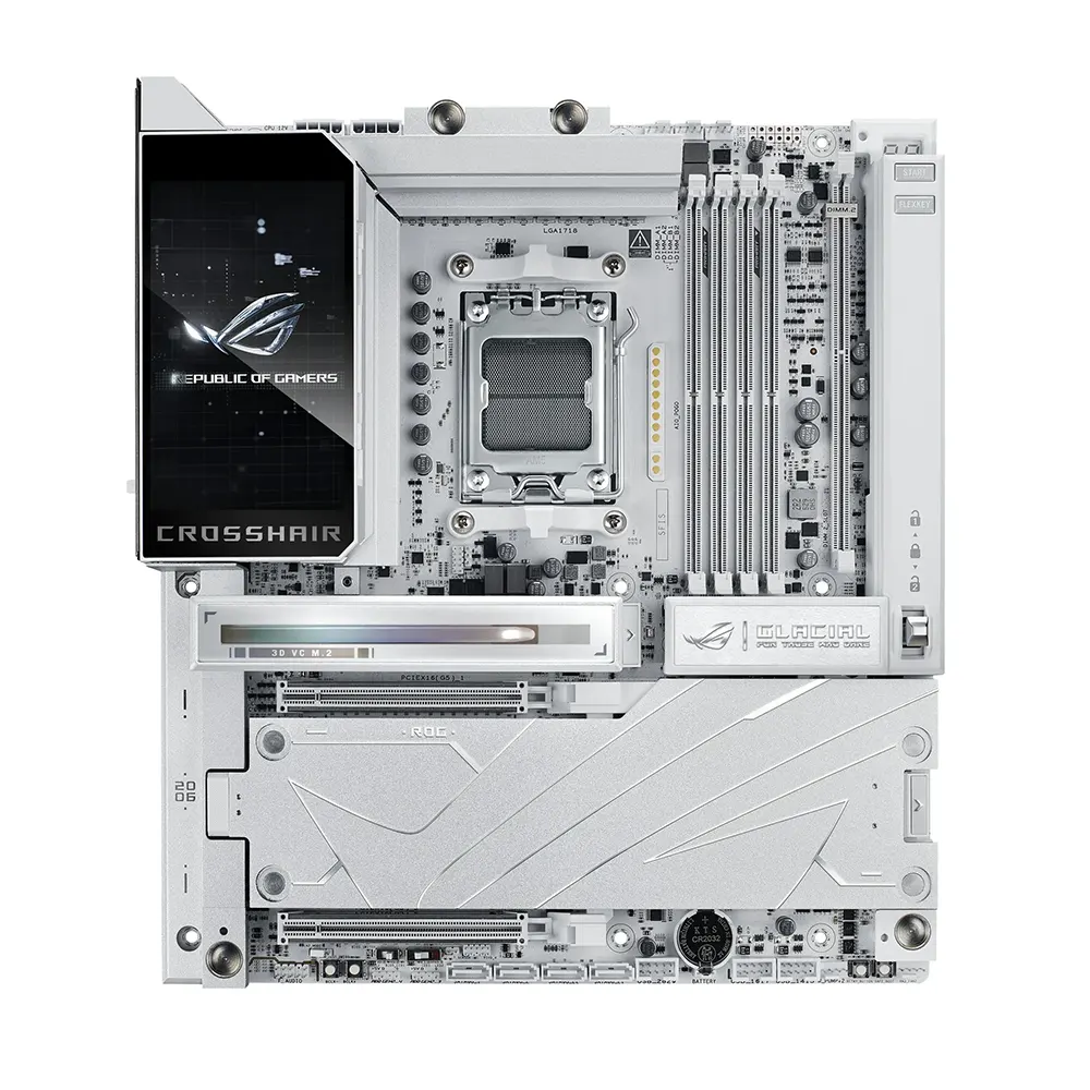 ASUS ROG CROSSHAIR X870E GLACIAL, AM5, DDR5, Wi-Fi 7 Дънна платка
