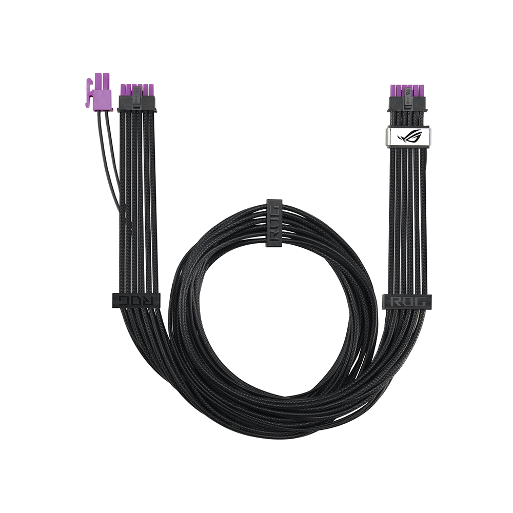 ASUS ROG Equalizer 12V-2x6 PCIe 5.1 750 мм Black Захранващ кабел за видеокарта