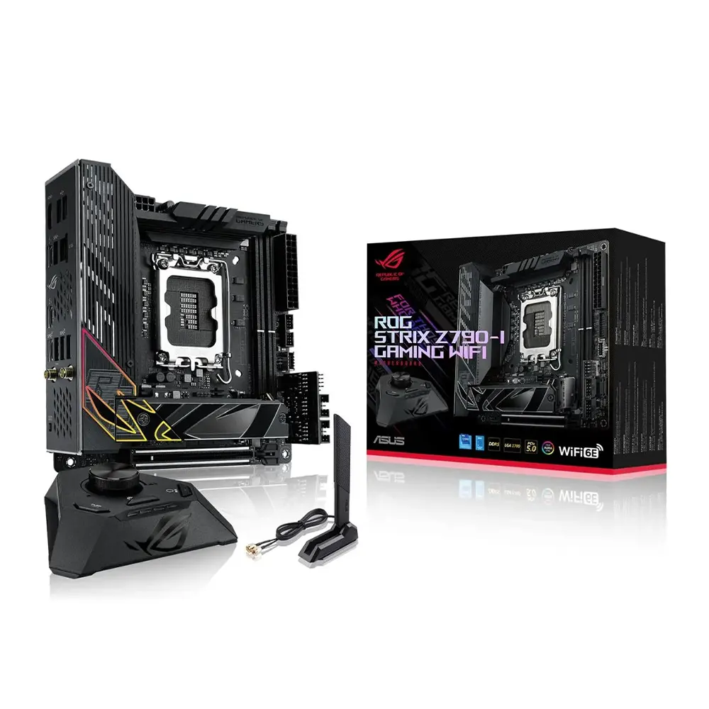 ASUS ROG STRIX Z790-I GAMING WIFI, LGA 1700, DDR5 Дънна платкаASUS ROG STRIX Z790-I GAMING WIFI, LGA 1700, DDR5 Дънна платка