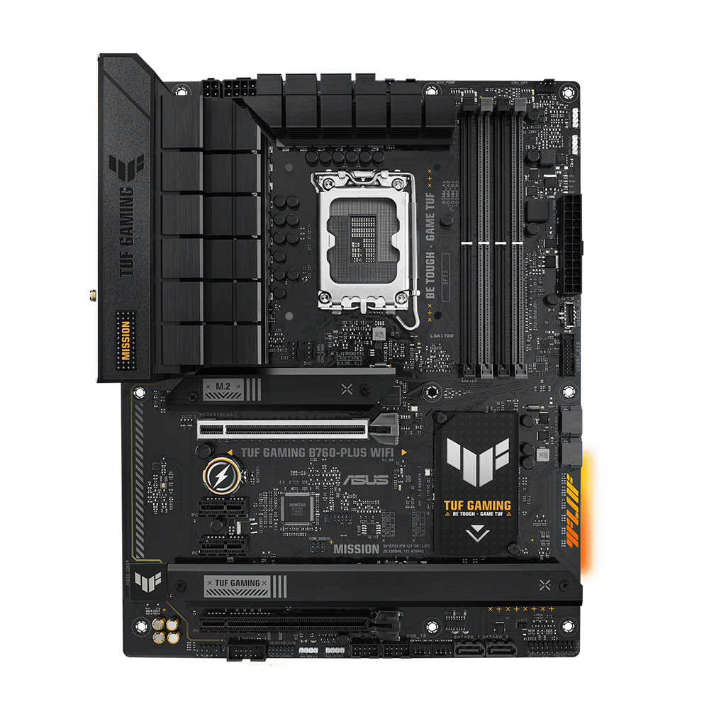 ASUS TUF GAMING B760-PLUS WIFI, LGA1700, DDR5, WiFi 6 Дънна платка