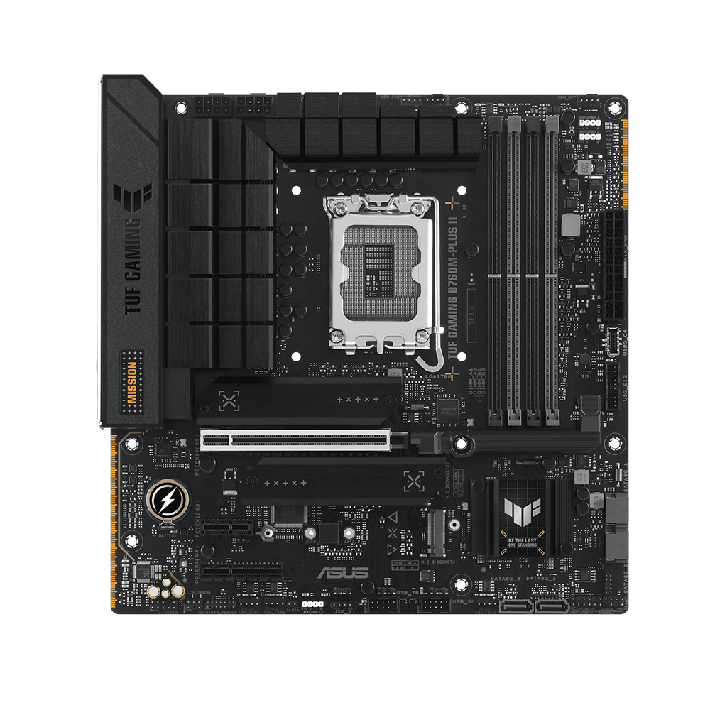 ASUS TUF GAMING B760M-PLUS II, LGA 1700, DDR5 Дънна платка