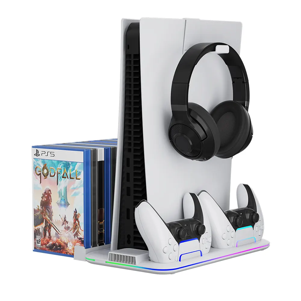 Canyon CS-51 RGB White Охлаждаща поставка за PlayStation 5 Slim / Digital Edition с RGB подсветка