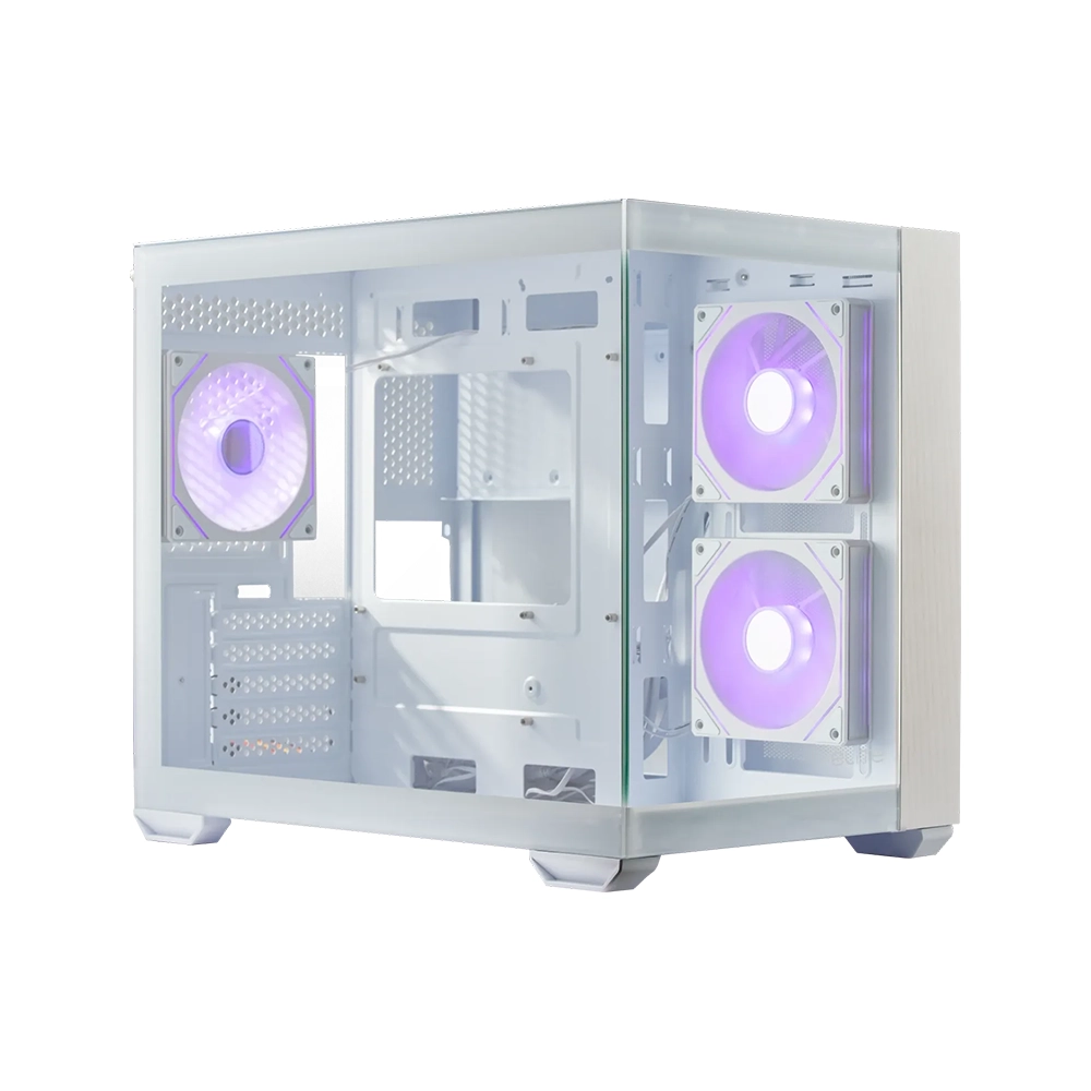 Cooler Master Elite 481 Wood White ARGB Компютърна кутия