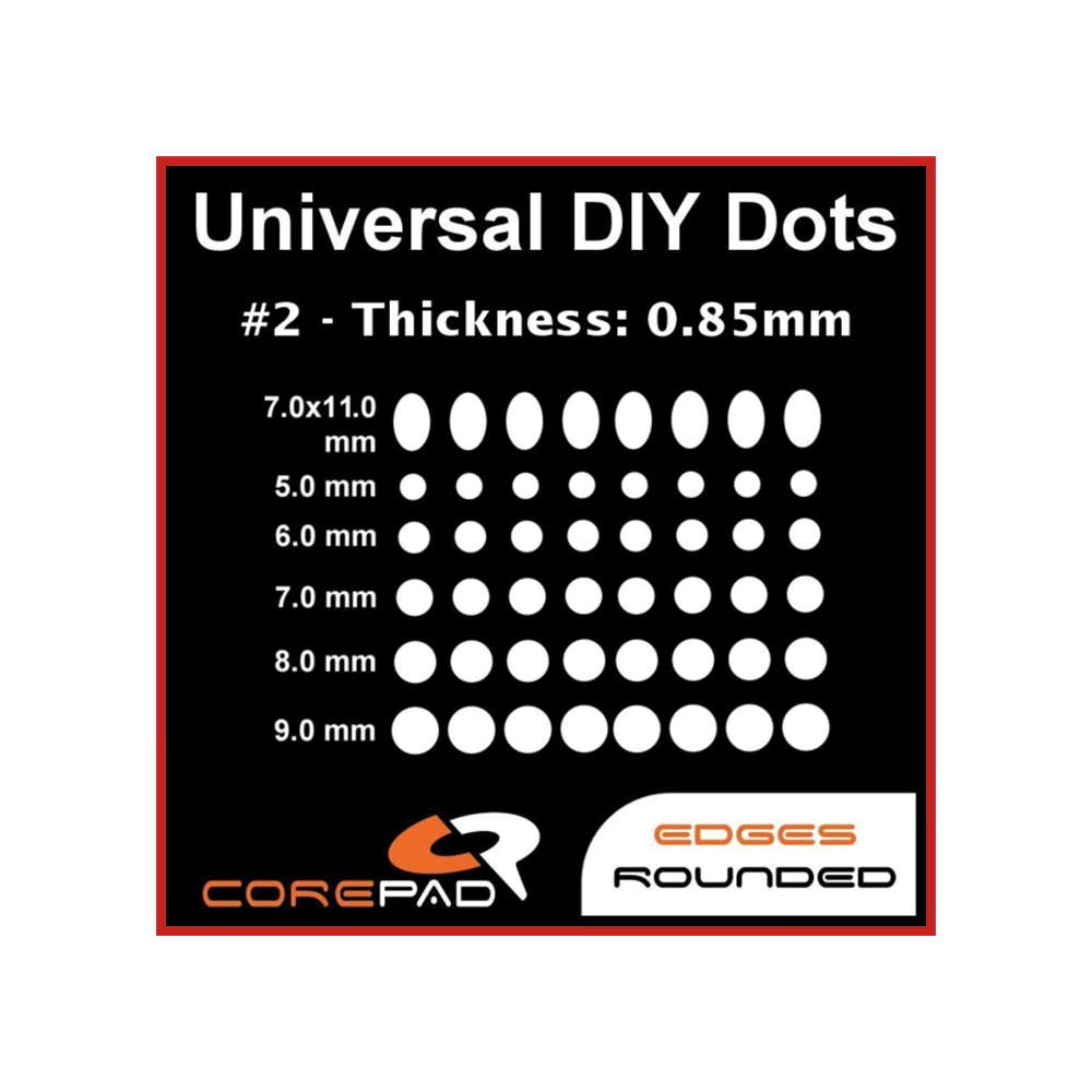 Corepad DOTS PRO #02 40 броя 0.85 мм Универсални крачета за мишка