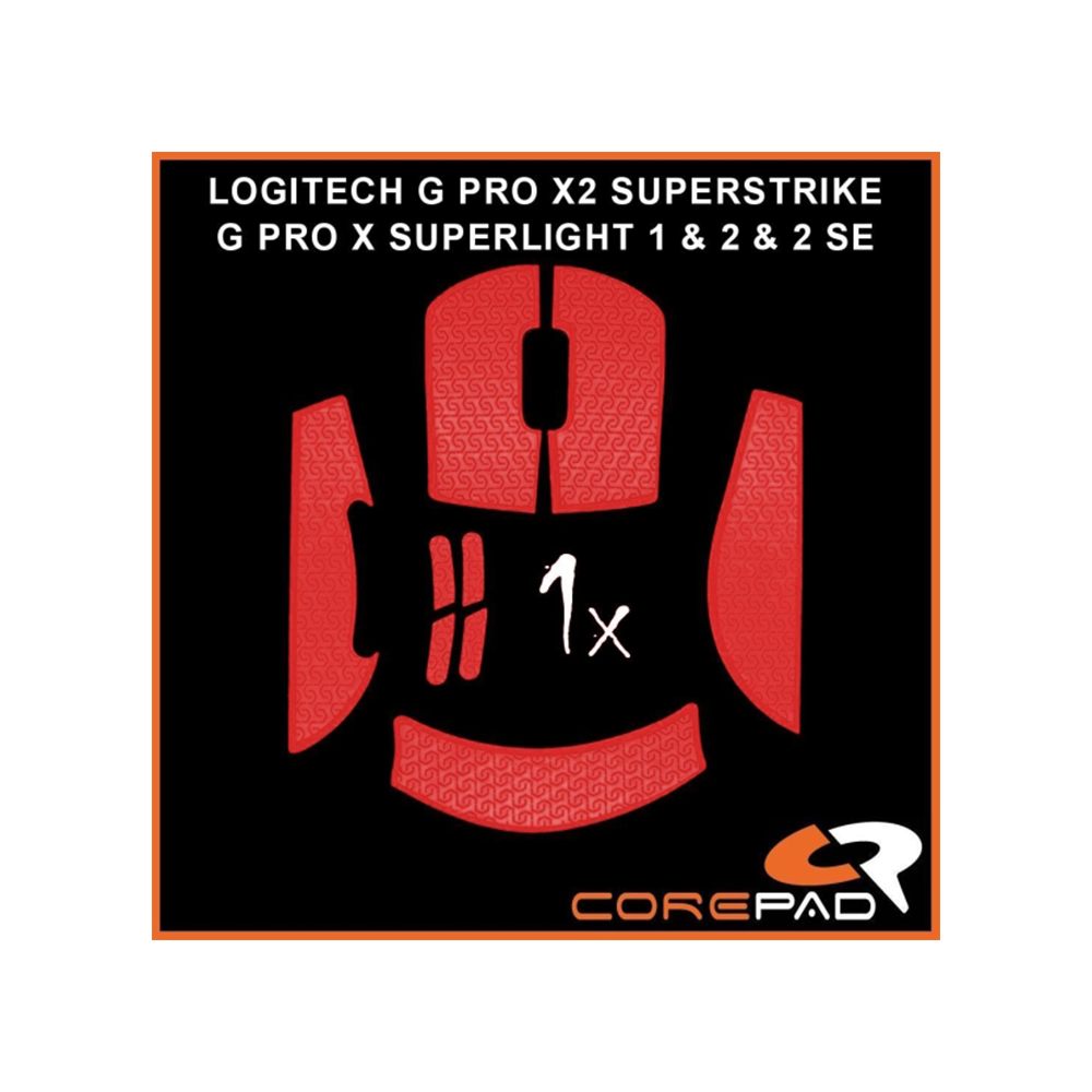 Corepad Soft Grips #730 Red за Logitech G PRO X2 SUPERSTRIKE / X3 SUPERSTRIKE / G PRO X SUPERLIGHT 1/2 / G PRO X SUPERLIGHT 2 SE Грип ленти