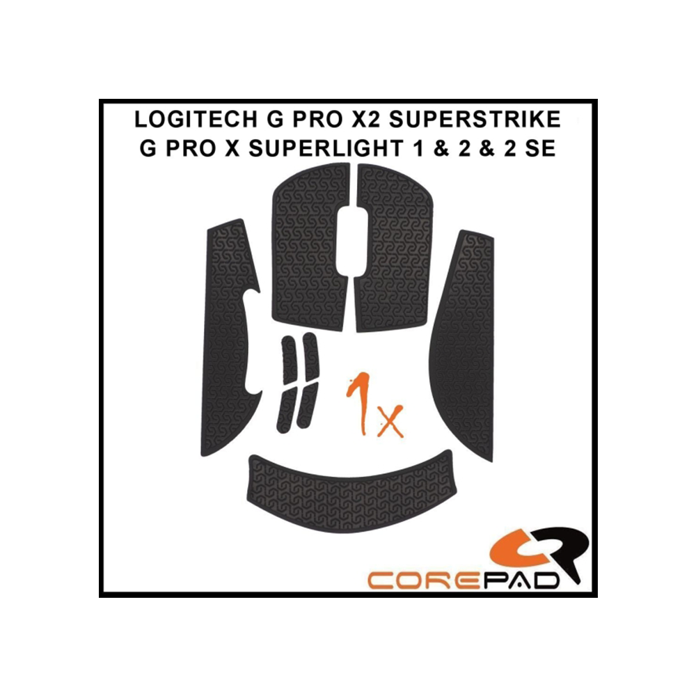 Corepad Soft Grips #701 Black за Logitech G PRO X2 SUPERSTRIKE / X3 SUPERSTRIKE / G PRO X SUPERLIGHT 1/2 / G PRO X SUPERLIGHT 2 SE Грип ленти