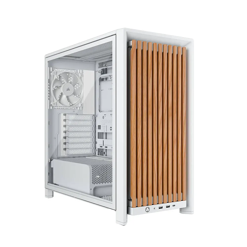 Corsair FRAME 4000D WOOD RS White/Oak Компютърна кутия