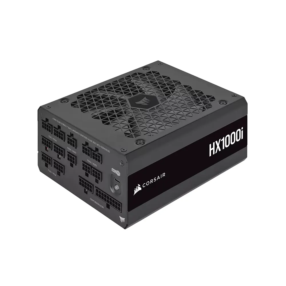 Corsair HX1000i 1000W, 80 Plus Platinum, Модулно, PCIe Gen 5.1, ATX 3.1 Захранване за компютър