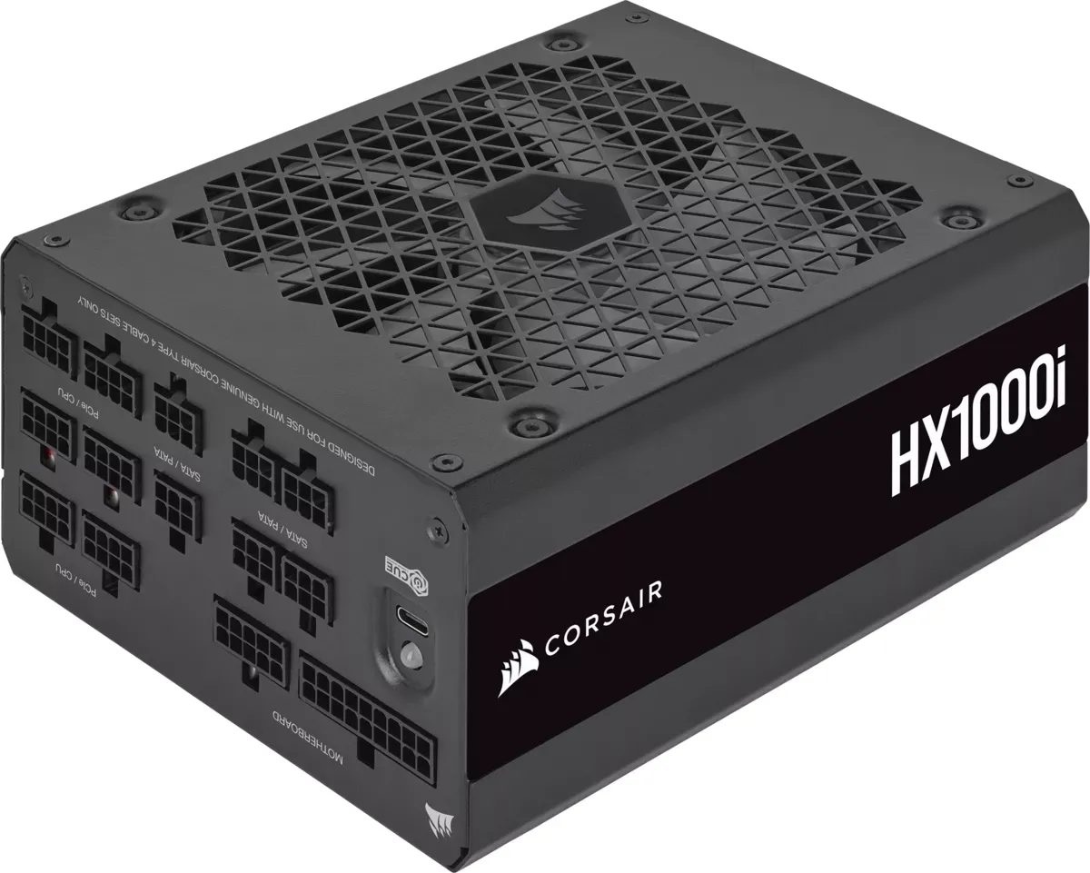 Corsair HX1000i 1000W, 80 Plus Platinum, Модулно, PCIe Gen 5.1, ATX 3.1 Захранване за компютър