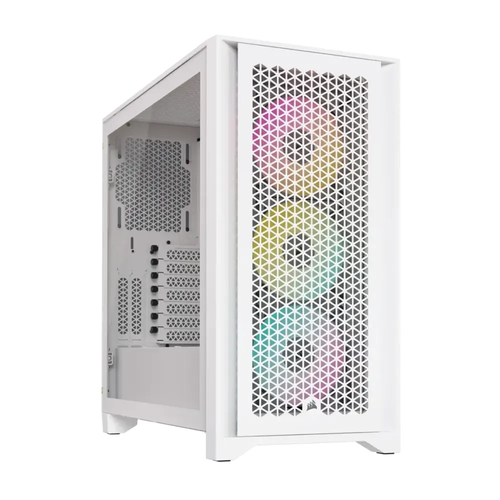 Corsair iCUE 4000D RGB Airflow White Компютърна кутия