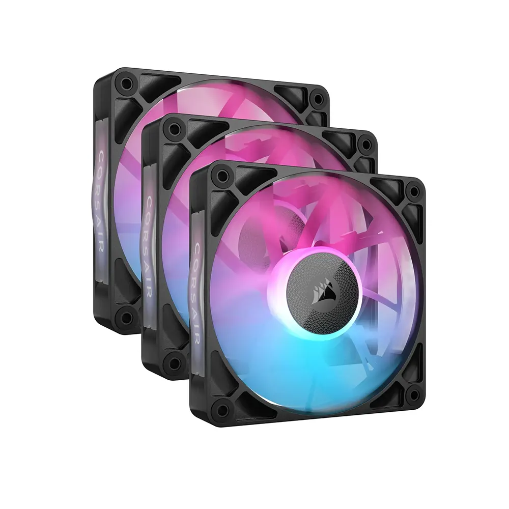 Corsair iCUE LINK RX120 RGB 120mm Black Комплект вентилатори (3 броя)