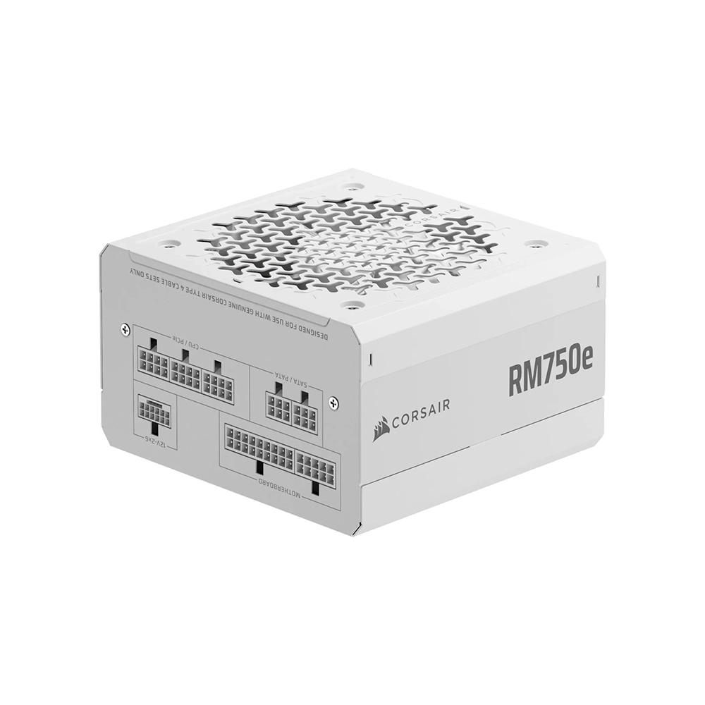 Corsair RMe Series RM750e White 750W, 80 Plus Gold, Модулно, Dual-Color PCIe Gen 5.1, ATX 3.1 Захранване за компютър