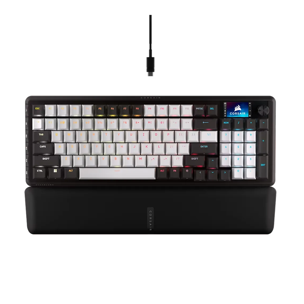 Corsair VANGUARD 96 Dual Tone PBT RGB Геймръска механична клавиатура с MLX Plasma суичове