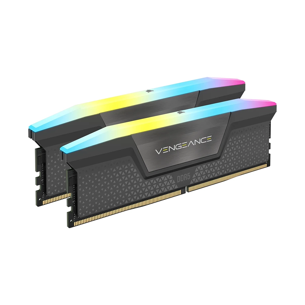 Corsair VENGEANCE RGB Cool Grey 32GB (2x16), DDR5, 6400 MHz, CL36, AMD EXPO / Intel XMP Рам памет