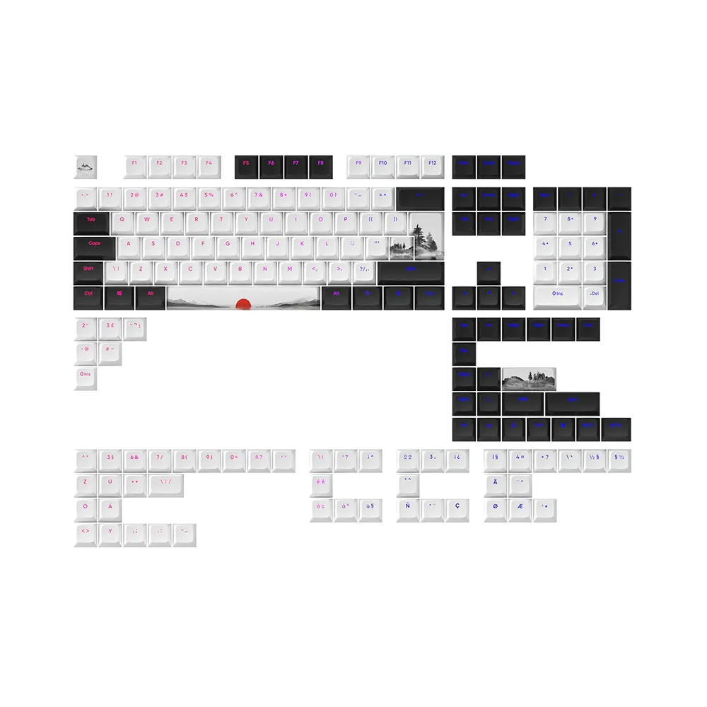 Dark Project Fuji ANSI & ISO Комплект капачки за механични клавиатури