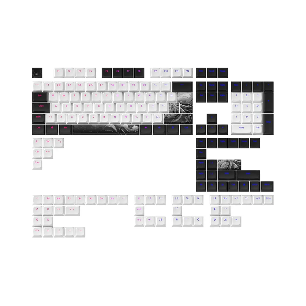 Dark Project INK за ANSI & ISO Комплект капачки за механични клавиатури