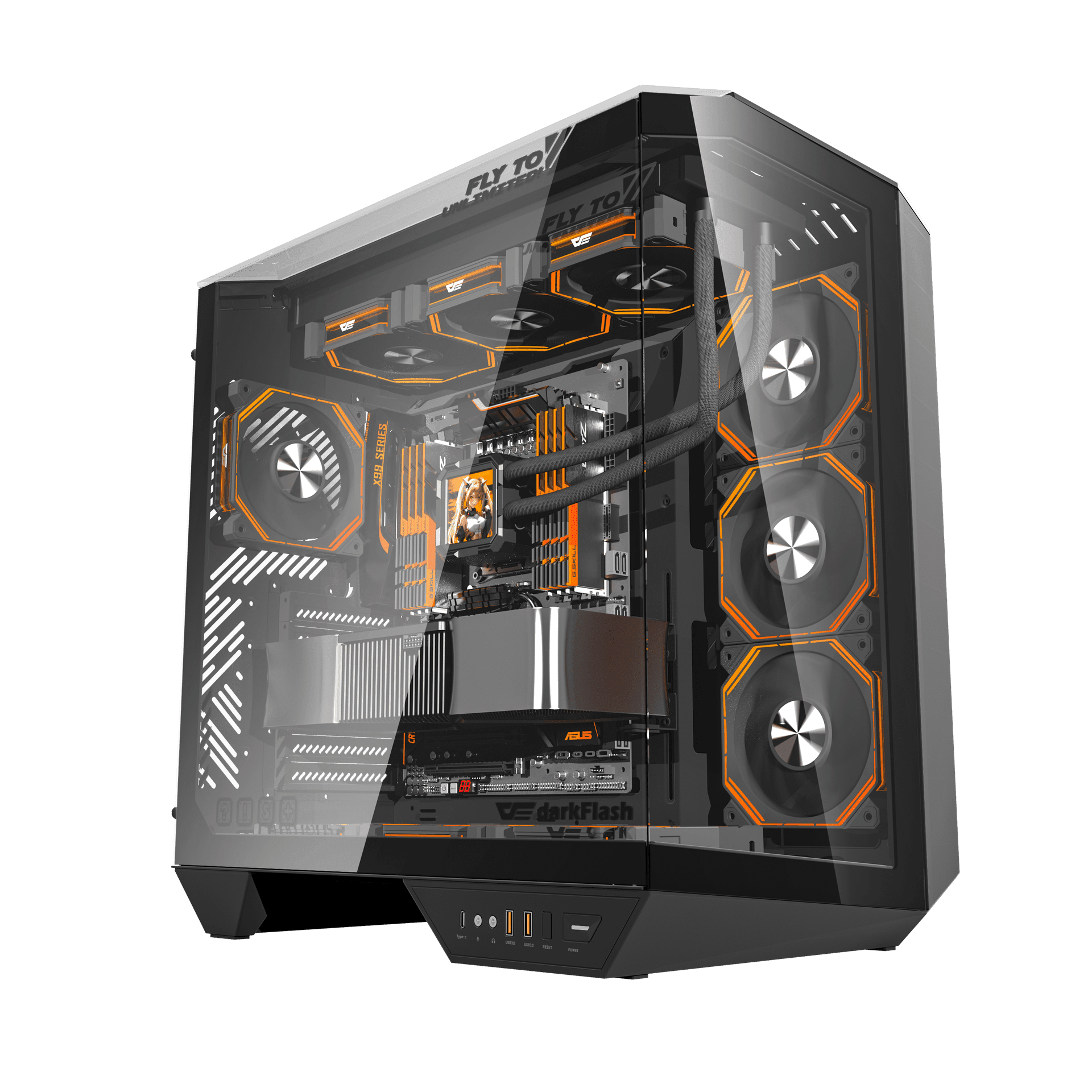 darkFlash DY470 Black Компютърна кутия