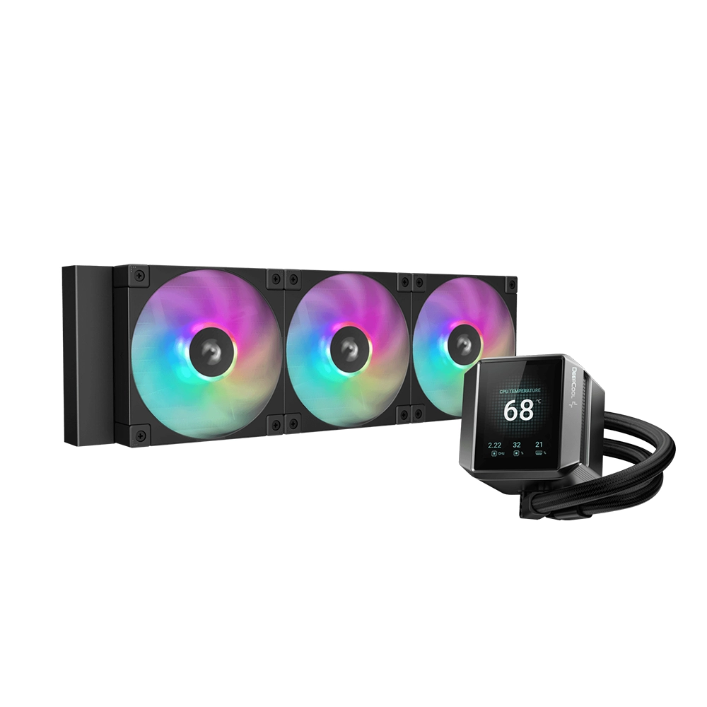 DeepCool MYSTIQUE 360 ARGB LCD 360mm ARGB Black AIO Воден охладител за процесор