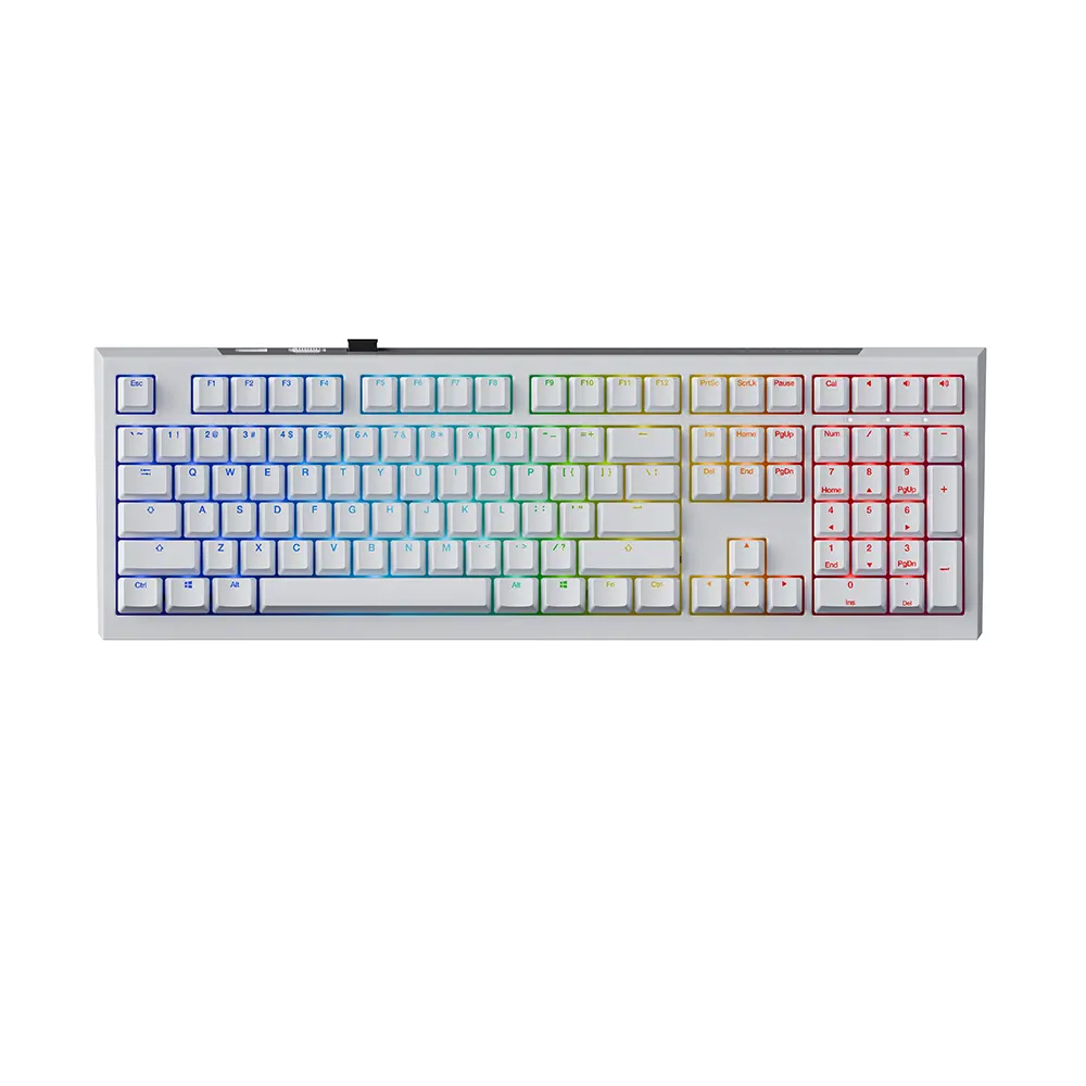Ducky One X Wireless White Безжична геймърска механична клавиатура с Ducky Inductive Magnetic регулируеми суичове